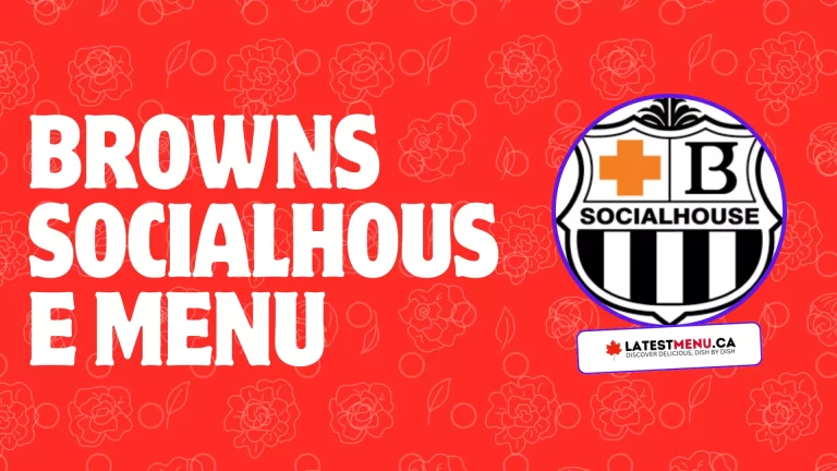 Browns Socialhouse menu