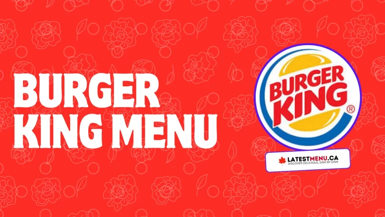 Burger King menu