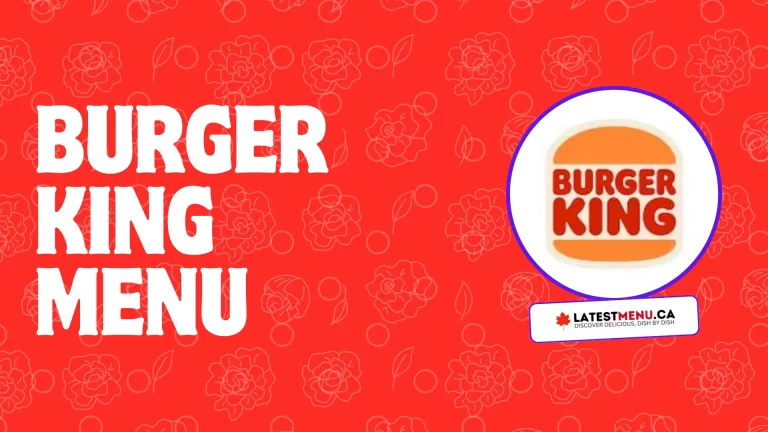 Burger King menu