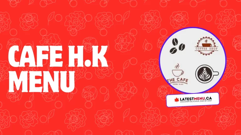 Cafe H.K menu