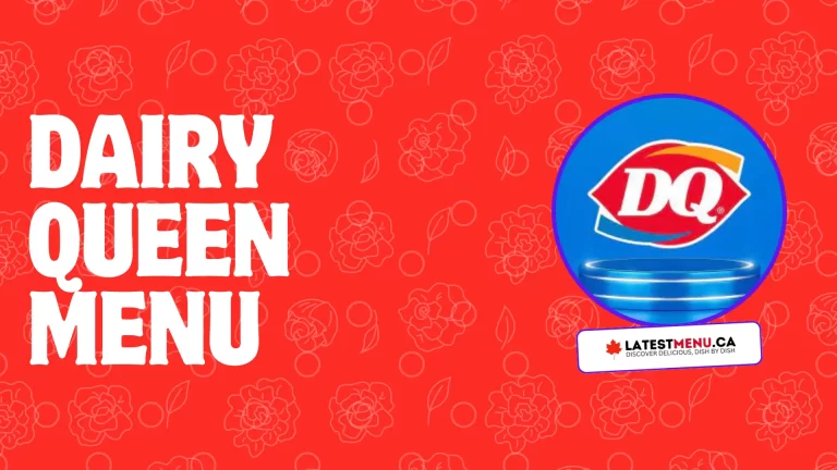 Dairy Queen menu