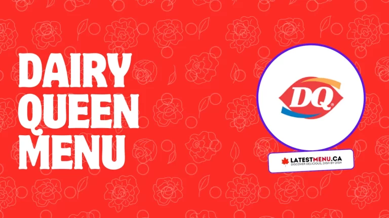 Dairy Queen menu