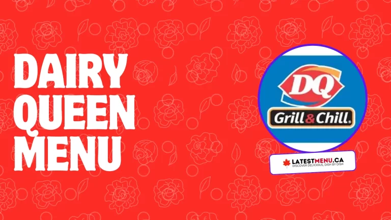 Dairy Queen menu