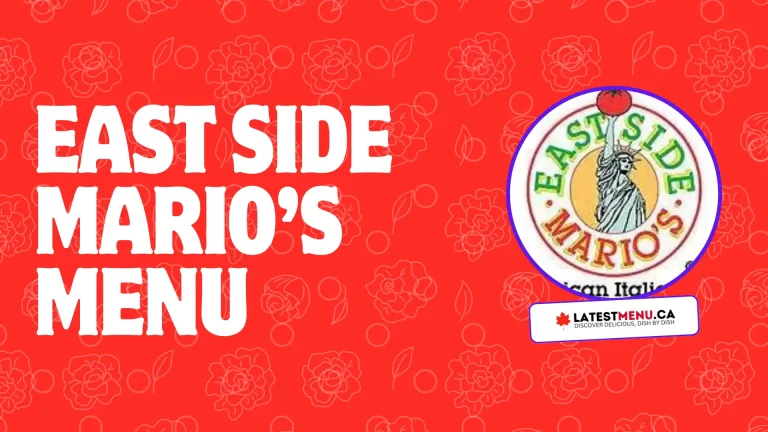 East Side Mario’s menu