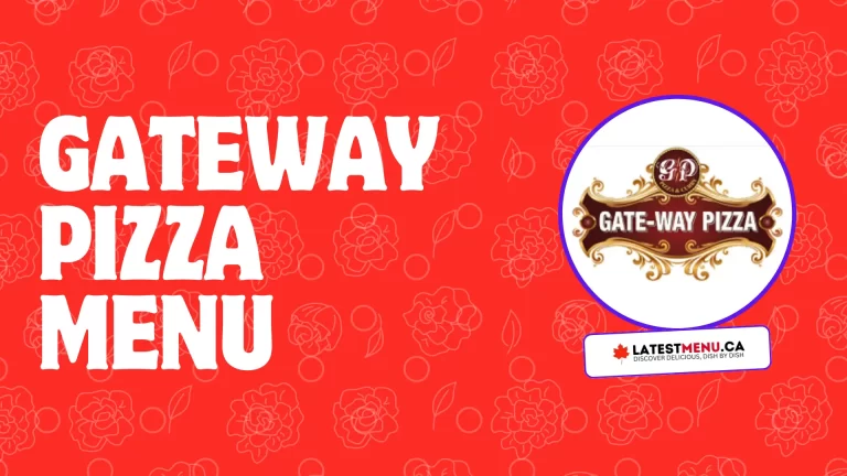 Gateway Pizza menu