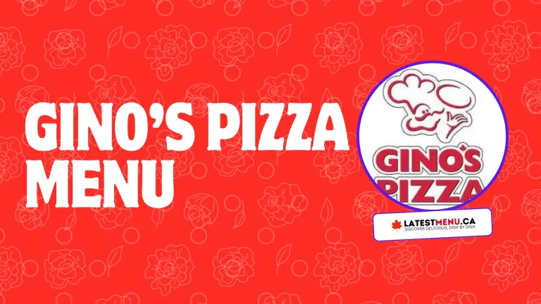 Gino’s Pizza menu