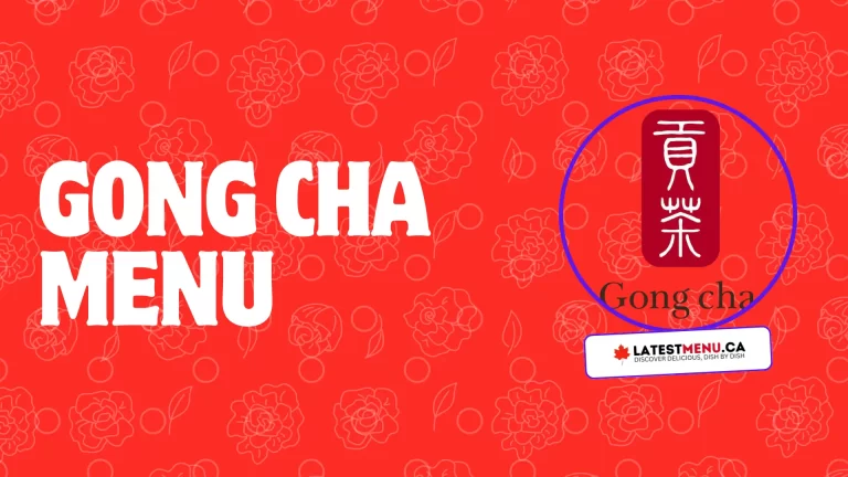 Gong Cha menu