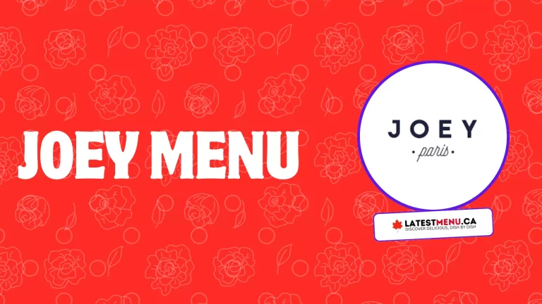 JOEY menu