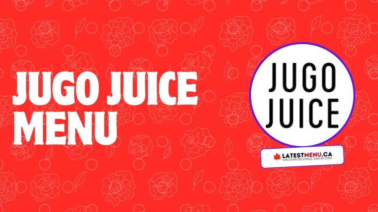 Jugo Juice menu