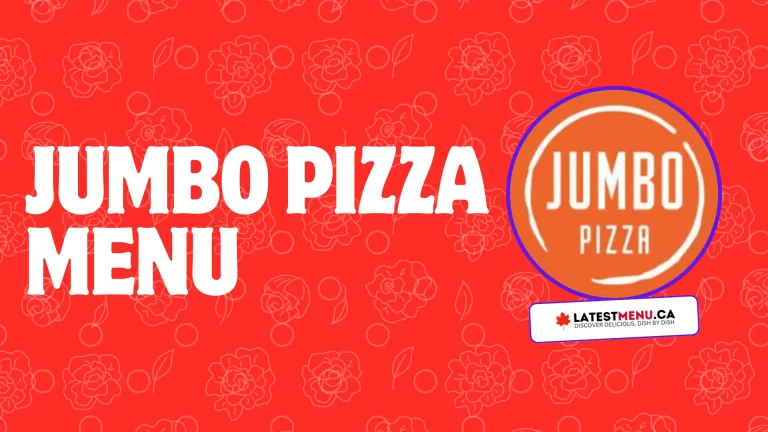 Jumbo Pizza menu