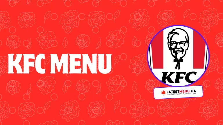 KFC menu