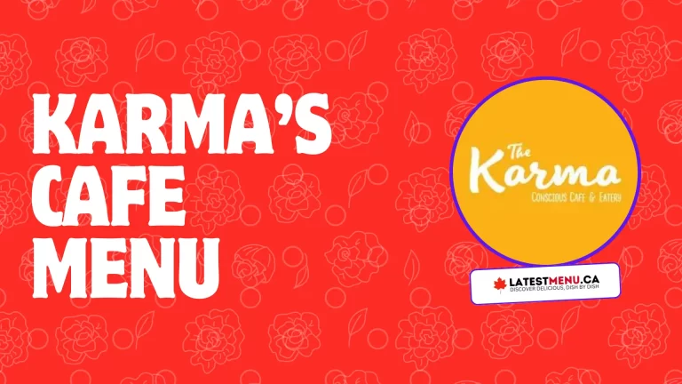 Karma’s Cafe menu