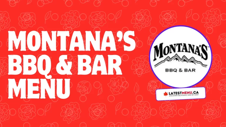 Montana’s BBQ & Bar menu