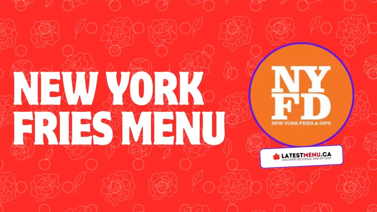 New York Fries menu