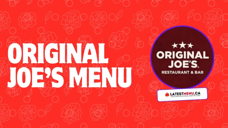 Original Joe’s menu