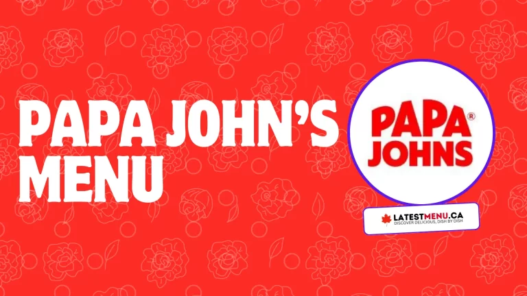 Papa John’s menu