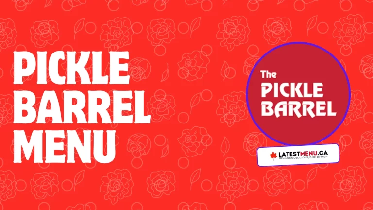 Pickle Barrel menu