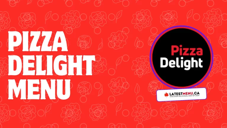 Pizza Delight menu