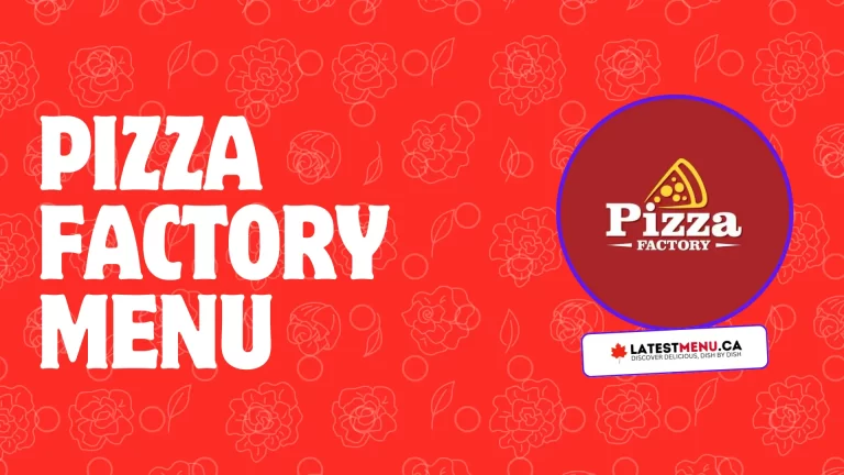 Pizza Factory menu