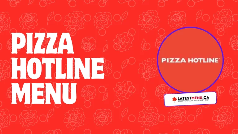 Pizza Hotline menu