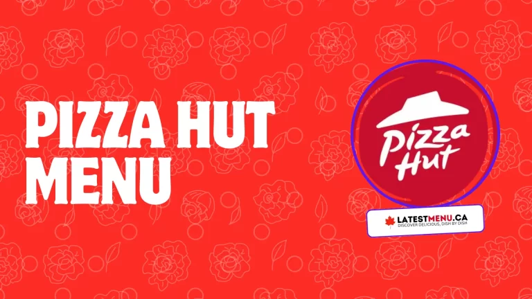 Pizza Hut menu