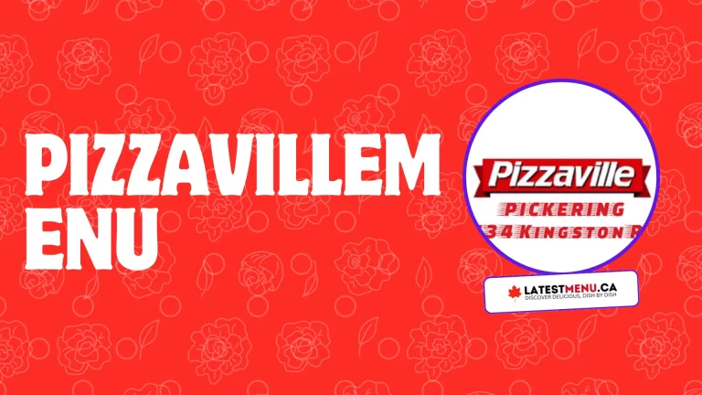 Pizzaville menu