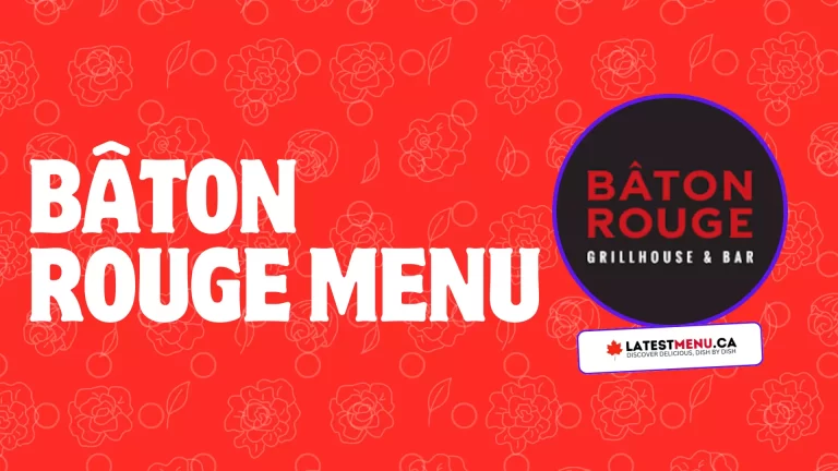 Bâton Rouge menu
