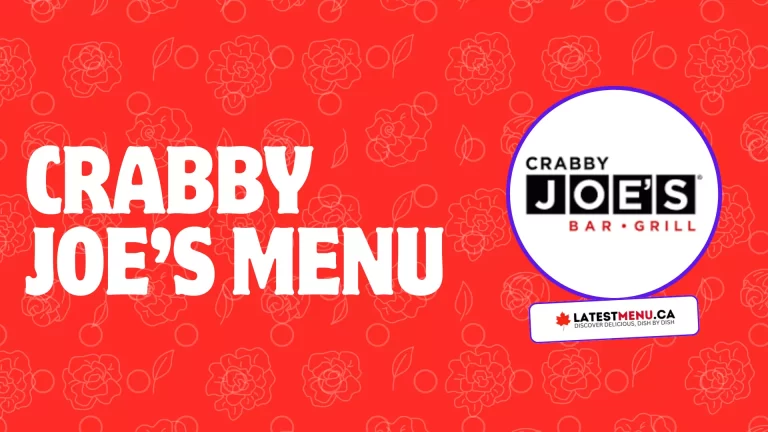 Crabby Joe’s menu